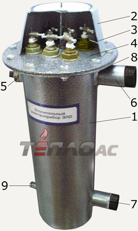 Чертеж электрокотла ЭВАН ЭПО 4 кВт