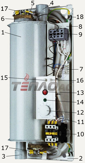 Чертеж электрокотла ЭВАН С1 7.5 кВт
